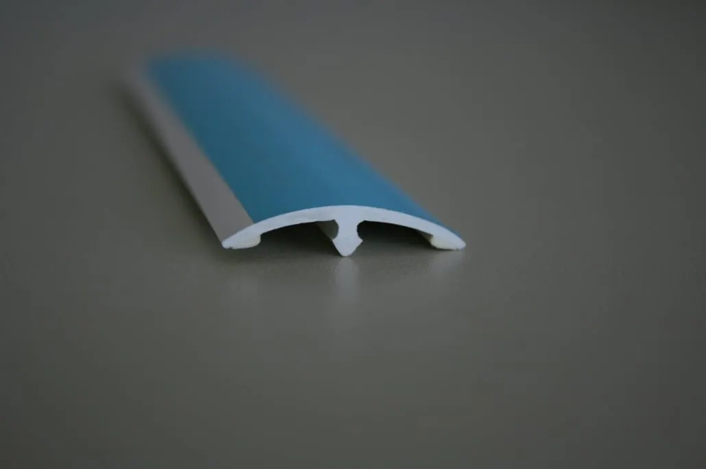 Top-part-of-co-extruded-division-bar-to-fit-two-and-a-half-mm-board top part of a co-extruded division bar in blue