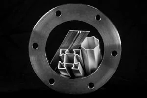 A group of grey plastic extrusions