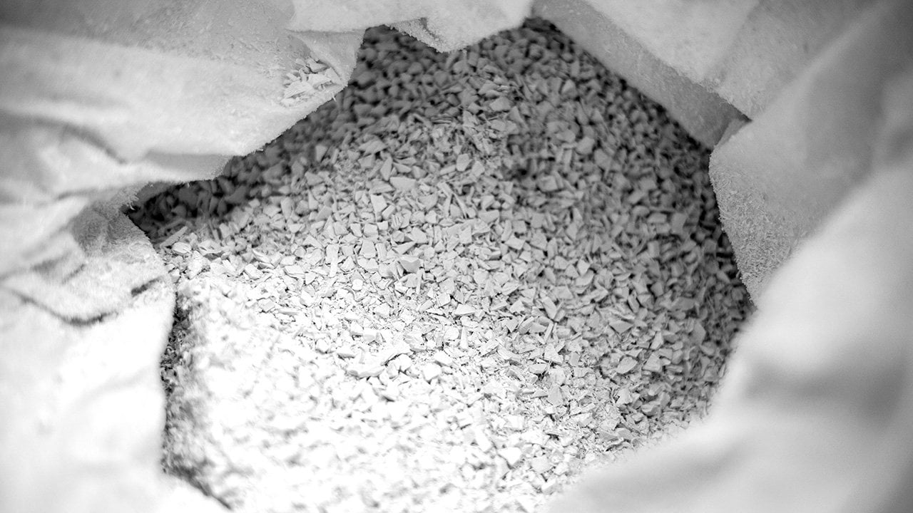Photo of Plastic material ready to be recycled at D W Plastics Ltd.